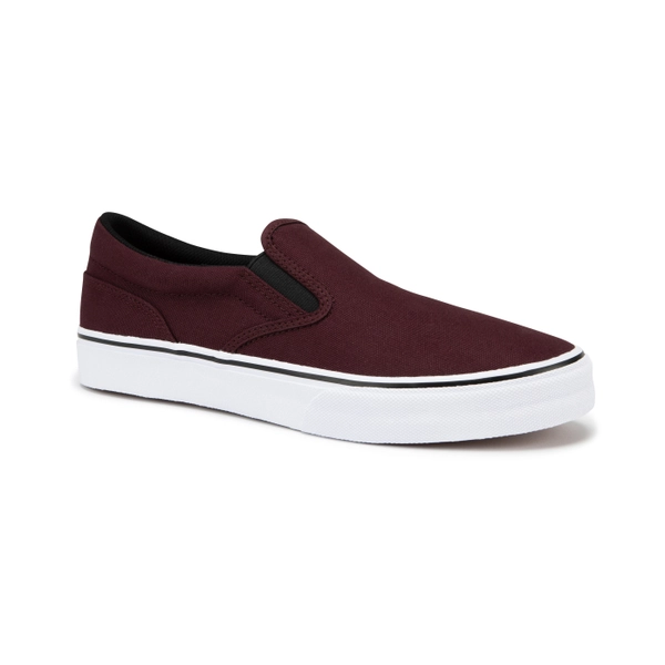 ZAPATILLAS DE SKATE VULCA 100 SLIP-ON BURDEOS BLANCO 
