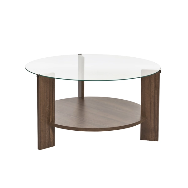 Table basse avec plateau en verre CLARA