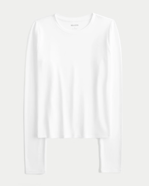 Long-Sleeve Seamless Fabric Crew Baby Tee