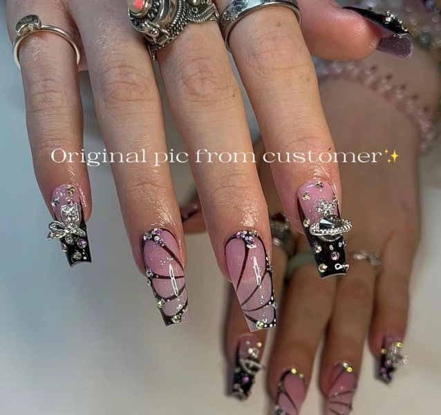 Custom Design No.30 Press On Nails | Luxury Nails | Party Nails | Y2K Nails | Holiday Nails | Fancy Nails | Salon Quality Nails | rmz1837