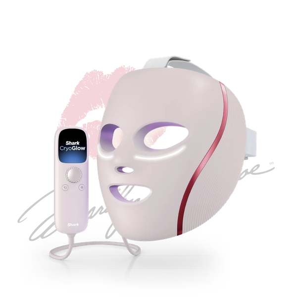 Shark™ CryoGlow™ Marilyn Monroe Icon Collection Red Blue & Infrared iQLED Face Mask & Under Eye Cooling, Ruby Glow