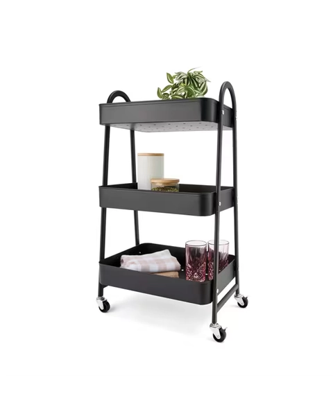 Black 3 Tier Trolley