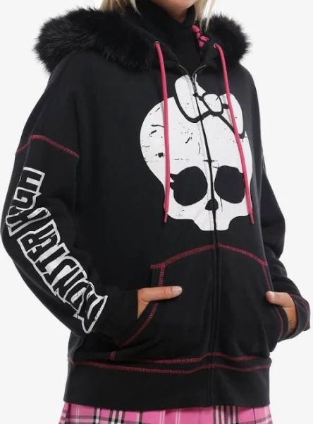 Monster High Fur Trim Graphic Hoodie