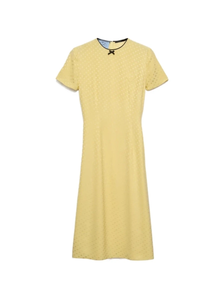 Prada robe en satin à pois | 44