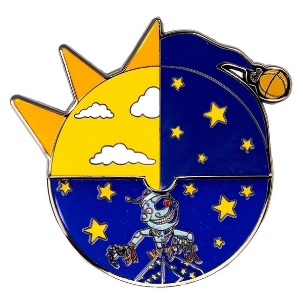 Loungefly Five Nights at Freddy's Sun and Moon Spinning Enamel Pin GameStop Exclusive