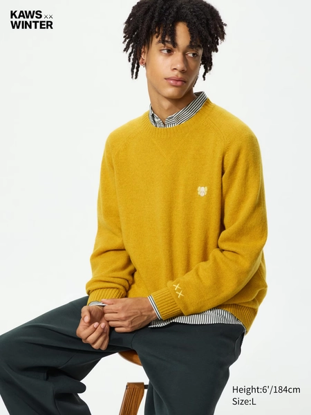 KAWS WINTER Lambswool Sweater | UNIQLO US