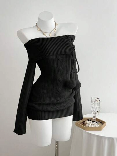 Elamini Off-Shoulder Sweater Dress