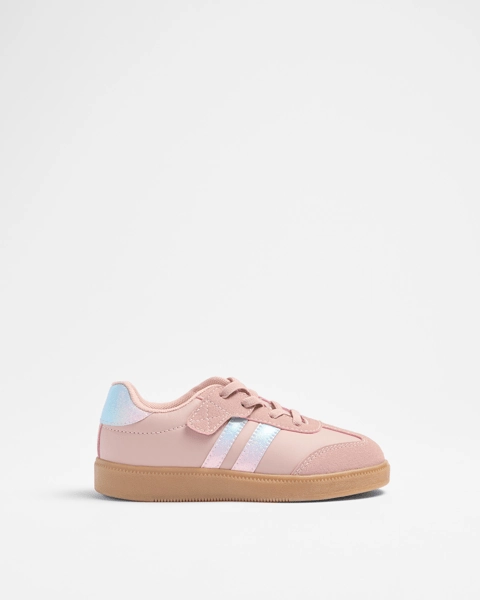 Girls Junior Retro Self-Fastening Sneaker - Canterbury - Pink