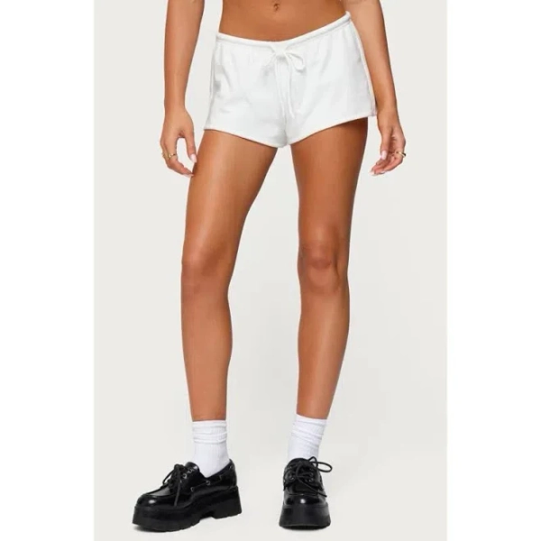 Leeroy French Terry Drawstring Shorts In Brown