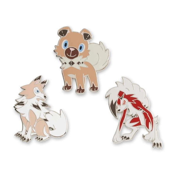 Rockruff & Lycanroc Pokémon Pins (3-Pack)