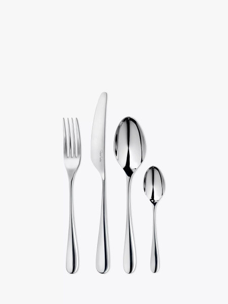 Robert Welch Arden Bright Stainless Steel Cutlery Set, 24 Piece/6 Place Settings