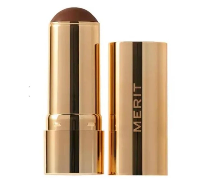MERIT Bronze Balm Sheer Sculpting Bronzer 0.44 oz / 12.5 g Leo med deep skin, standard