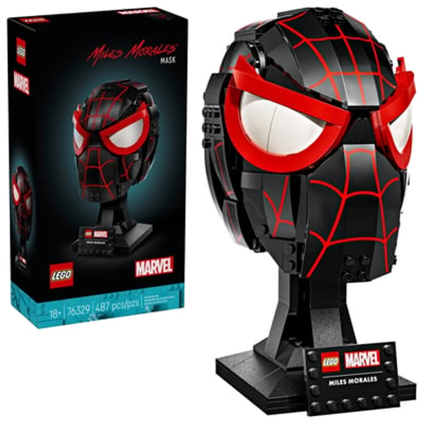 LEGO Marvel Miles Morales’ Mask Building Set - Spiderman Room Decor & Movie Collectible - Building Blocks for Adults, Ages 18+ - Gift for Christmas - 76329