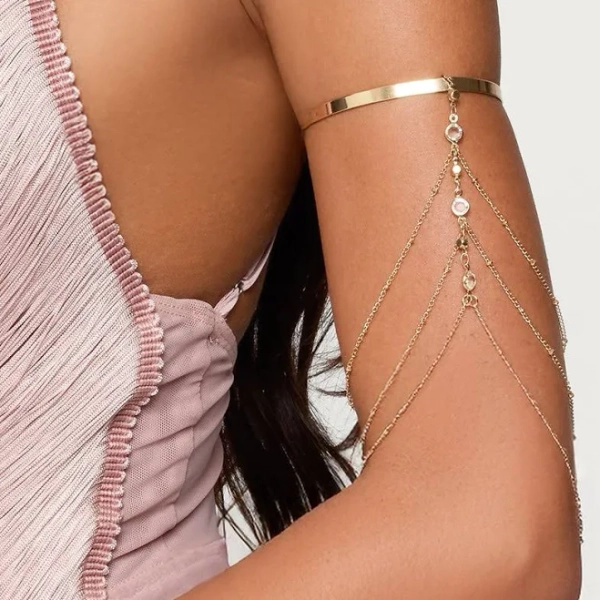 Festival Rhinestone Chain Arm Cuff