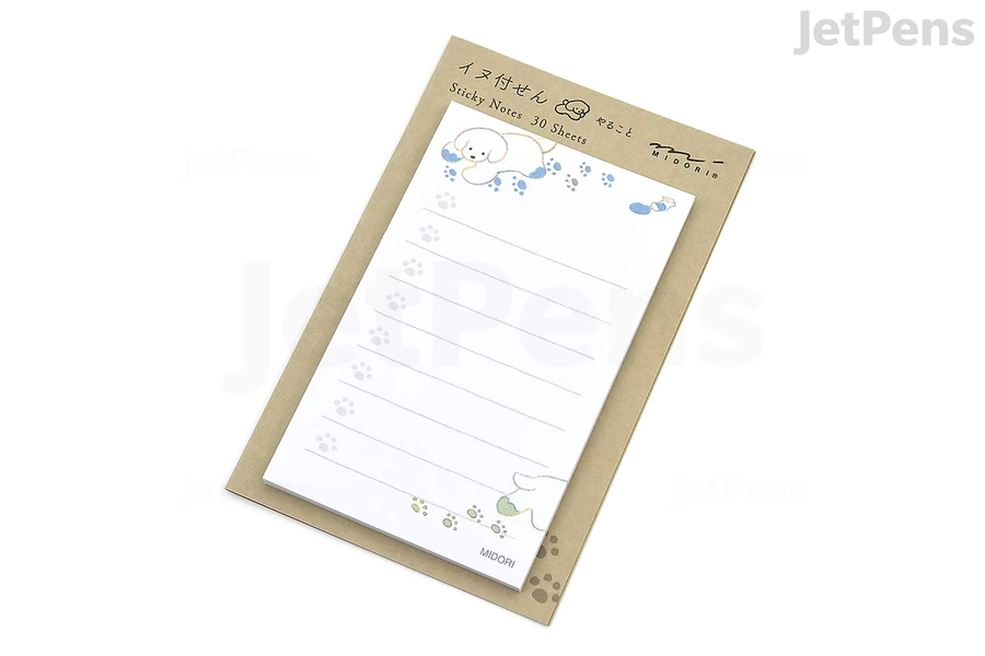 Midori Dog Sticky Notes - To Do - Dog White | JetPens