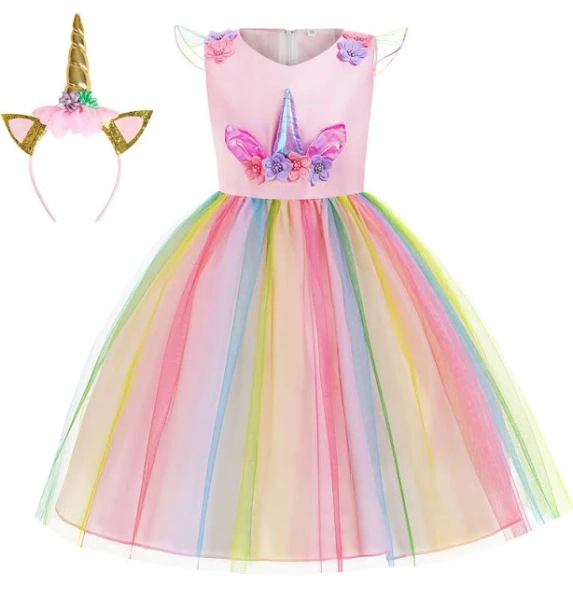 Foierp Fancy Girls Unicorn Costume