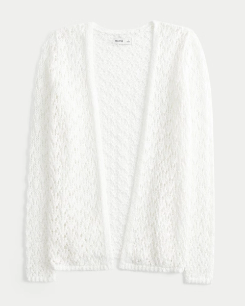 Open-Stitch No-Close Cardigan