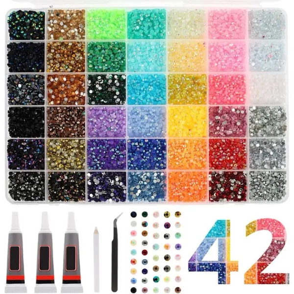 32000Pcs Resin Jelly Rhinestones