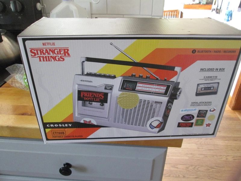 Stranger Things Crosley CT200B Portable Radio/Cassette Player Netflix Complete