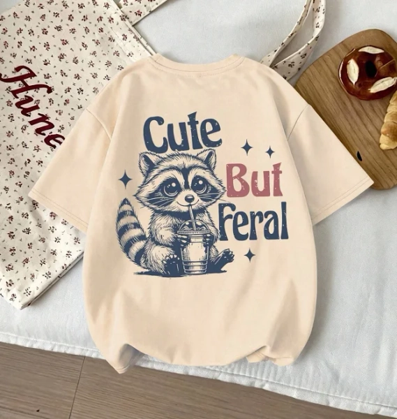 Girls' Squirrel Graphic Crew Neck Short Sleeve T-Shirt