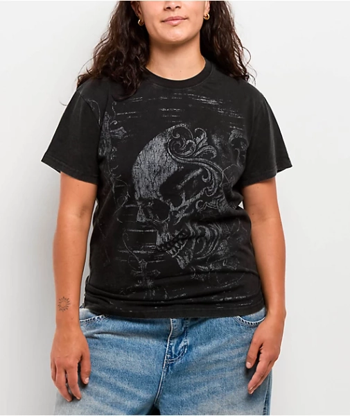 Insomnia Visuals Fate Black Wash T-Shirt 