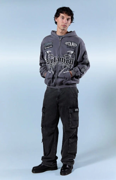 Dylan Baggy Jeans Cargo Black