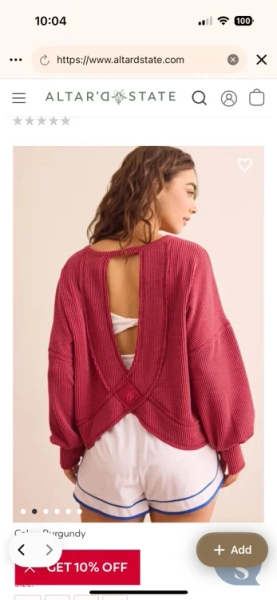 Urban Unwind Open Back Long Sleeve