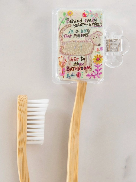 Toothbrush Cover - Behind Every Strong Woman | Toothbrush covers, Brushing teeth, Natural life