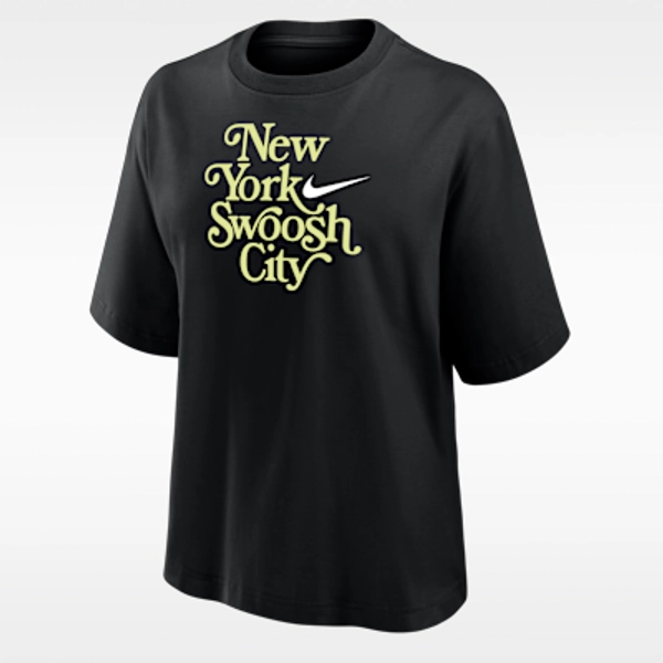 Nike Swoosh Cities New York Women's Short-Sleeve Boxy T-Shirt