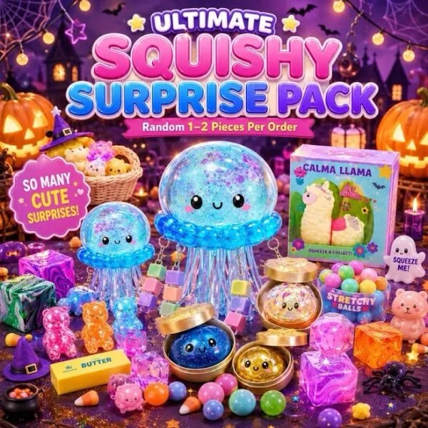 Multicolor Ultimate Squishy Surprise Pack Mystery Boxes Surprise Toy Box Random Mystery Stress Relieving Kit Halloween Blind Box Squeeze To