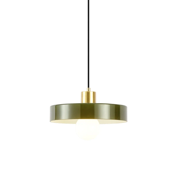 Qazqa rétro lampe suspendue - Jina - vert, rond, max. 15w, e27, 30cm, idéal pour la salle à manger et le salon