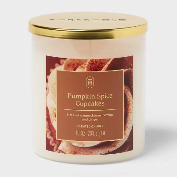 Lidded Pumpkin Spice Cupcakes Jar Candle 10oz - Threshold™
