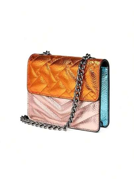 2015New Mini Crossbody Bag, Shiny And Versatile Chain Single-Shoulder French Genuine Version, Crossbody Bag, Single-Shoulder Bag