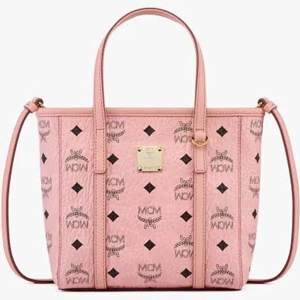 MCM Toni Visetos Top-Zip Shopper Bag