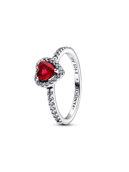 Elevated Red Heart Ring