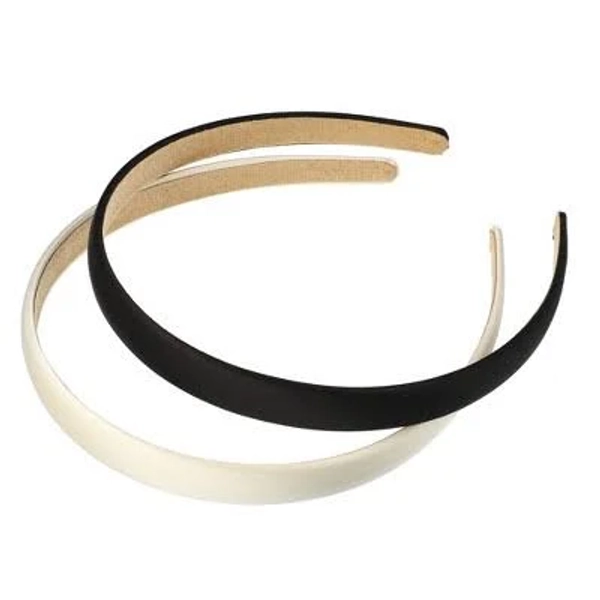 Unique Bargains Women's Fashion Solid Simple Satin Headbands 0.63" Wide 2 Pcs