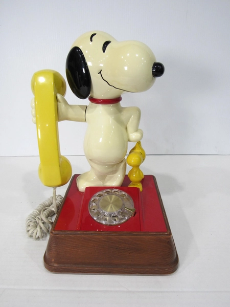 Snoopy & Woodstock Rotary Telephone 1976 *UNTESTED*