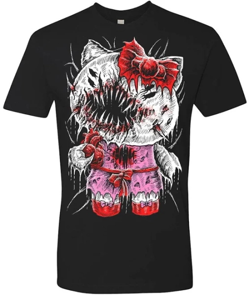 Hell Kitty Goth Graphic T-shirt