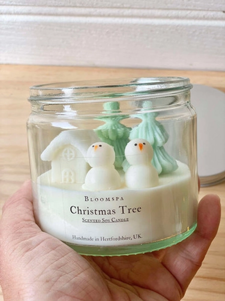 Christmas Tree & Snowman candle | Bloomspa