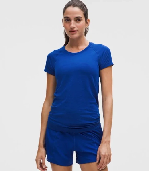 lululemon Women's – Swiftly Tech Short-Sleeve Shirt 2.0 Hip Length – Color Blue –