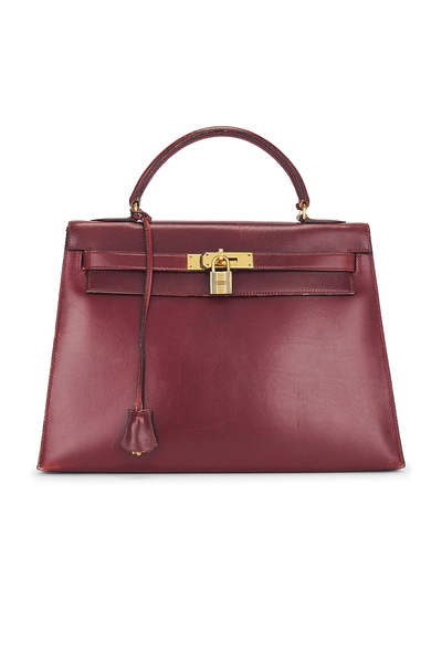 FWRD Renew Hermes 1979 Box Kelly 32 Handbag in Bordeaux | REVOLVE