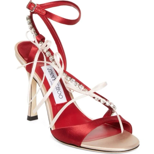 Jimmy Choo Women's Lula 100 Sandals Red