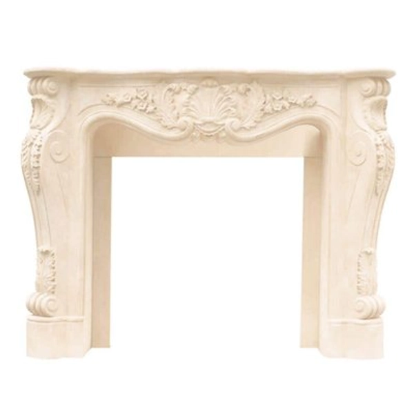 Historic Mantels Designer Series Louis XIII 47 in. x 53 in. Cast Stone Mantel