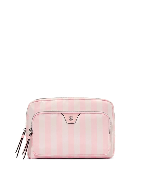 Iconic Stripe Pink Makeup Bag - Size ONE