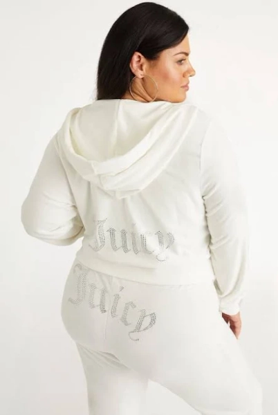 Juicy Couture Angel Plus-Size Velour Hoodie