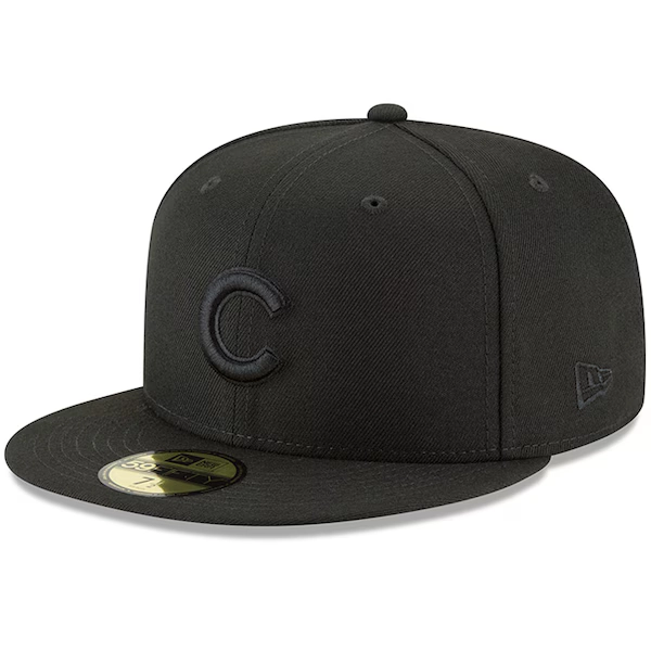 Chicago Cubs New Era Primary Logo Basic 59FIFTY Fitted Hat - Black