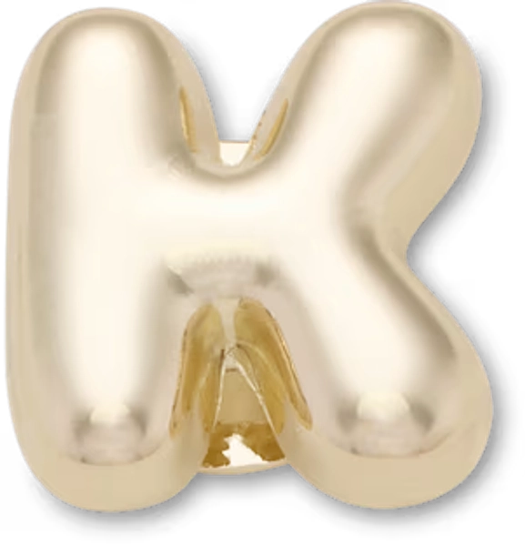 Gold Bubble Letter K