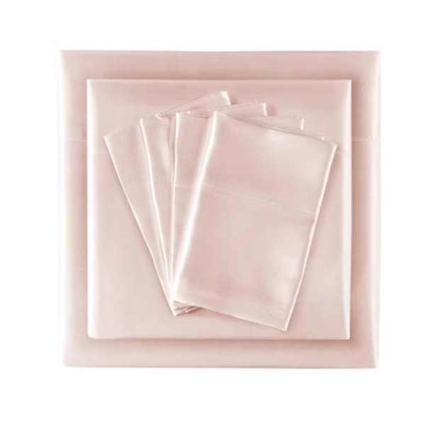 Full Satin Luxury 6pc Sheet Set Blush