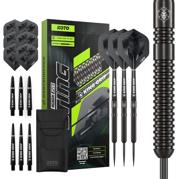 KOTO Sting Black Straight 90% - Steel Tip Darts