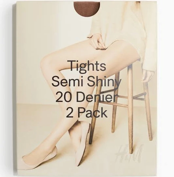 H&M Ladies 2-Pack 20 Denier Tights